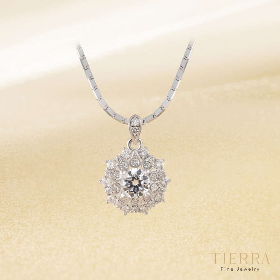 Mặt dây Halo Floral MDA2112